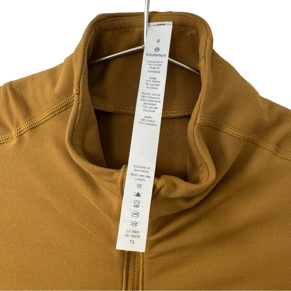 Lululemon Run Briskly 1/2 Zip Spiced Bronze Woman’s 4 - Picture 5 of 6